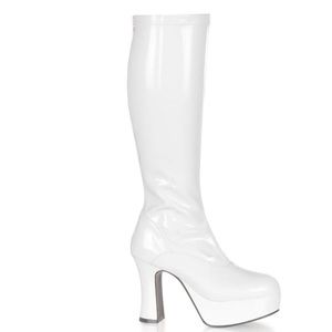 White Disco Gogo Boots for Halloween Costume Funtasma - Exotica 2000